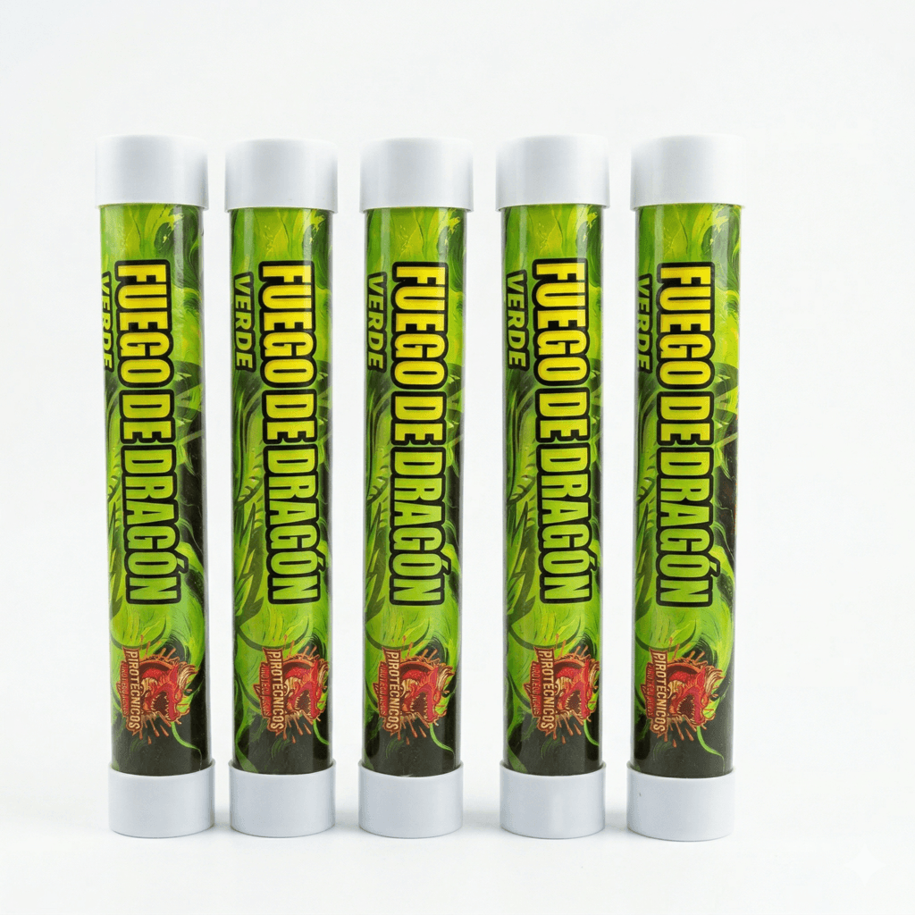 BENGALA DE FUEGO DRAGON VERDE